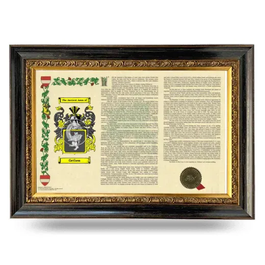 Gethen Armorial Landscape Framed - Heirloom