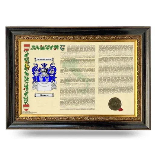 Giannese Armorial Landscape Framed - Heirloom