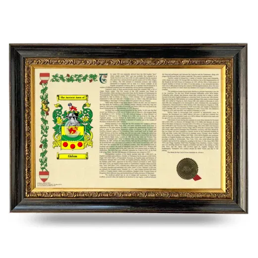Gidon Armorial Landscape Framed - Heirloom