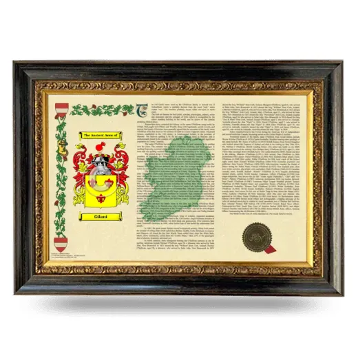 Gilani Armorial Landscape Framed - Heirloom