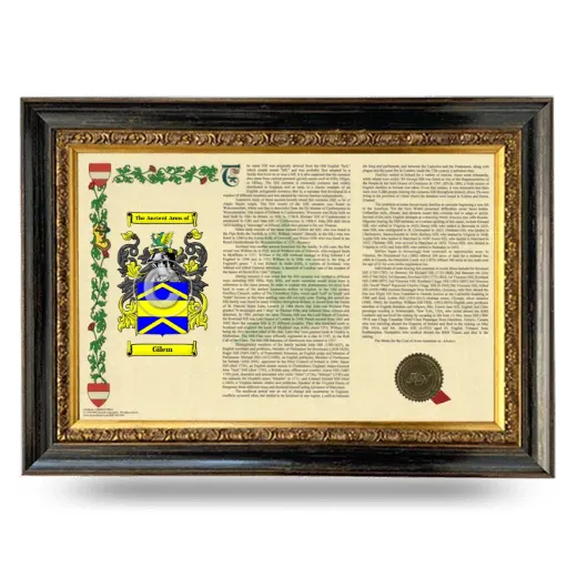 Gilem Armorial Landscape Framed - Heirloom