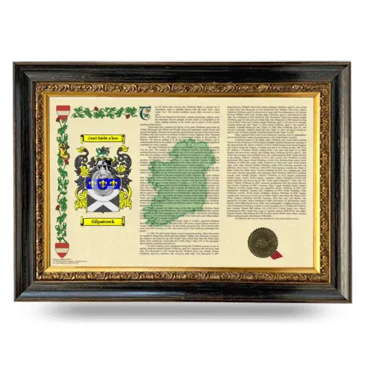 Gilpatreck Armorial Landscape Framed - Heirloom