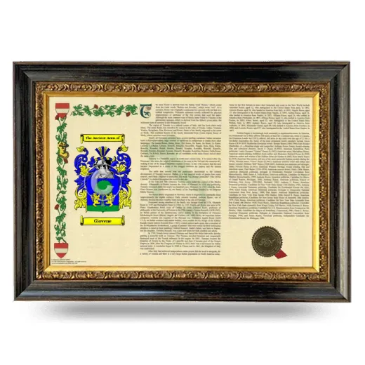 Giovene Armorial Landscape Framed - Heirloom