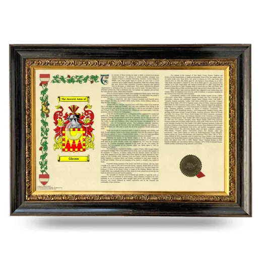 Girons Armorial Landscape Framed - Heirloom
