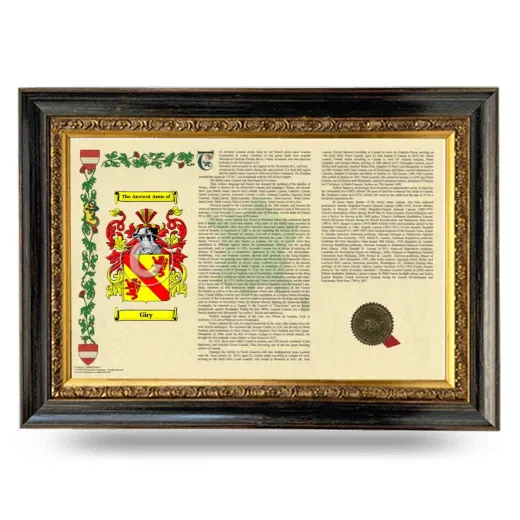 Giry Armorial Landscape Framed - Heirloom