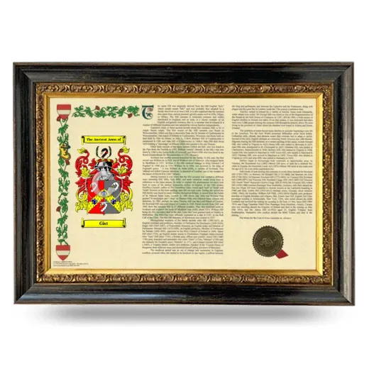 Gist Armorial Landscape Framed - Heirloom