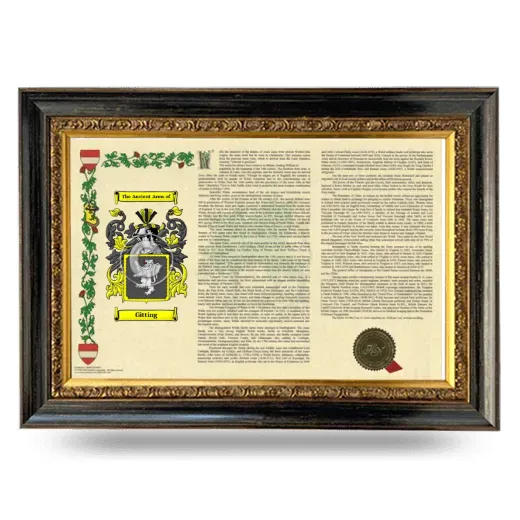 Gitting Armorial Landscape Framed - Heirloom