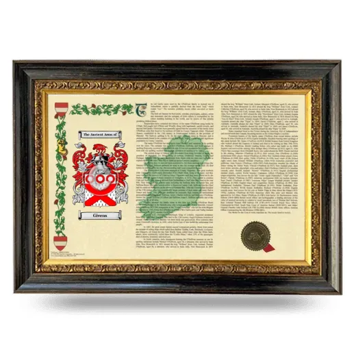 Givens Armorial Landscape Framed - Heirloom