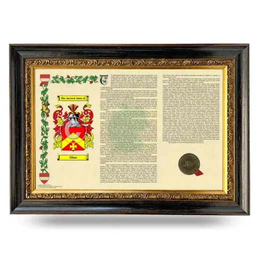 Glan Armorial Landscape Framed - Heirloom