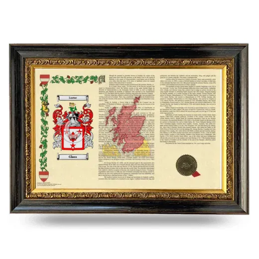 Glass Armorial Landscape Framed - Heirloom