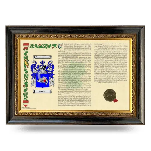 Glaubitz Armorial Landscape Framed - Heirloom