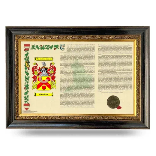 Glemham Armorial Landscape Framed - Heirloom