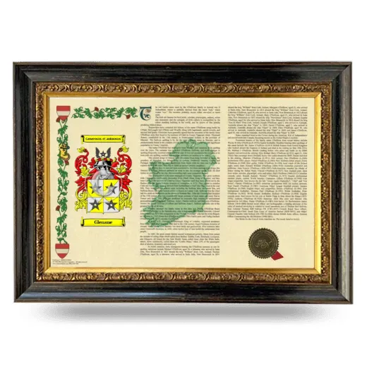 Glenane Armorial Landscape Framed - Heirloom