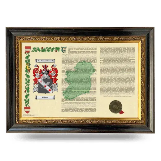 Glison Armorial Landscape Framed - Heirloom