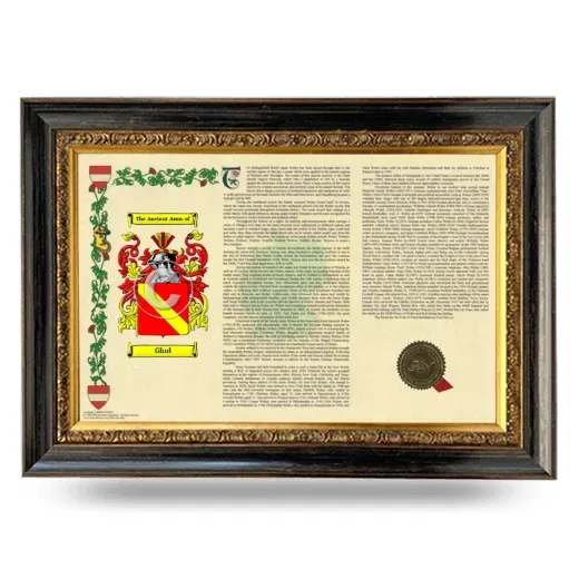Glud Armorial Landscape Framed - Heirloom