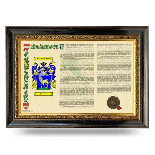 Gobbini Armorial Landscape Framed - Heirloom