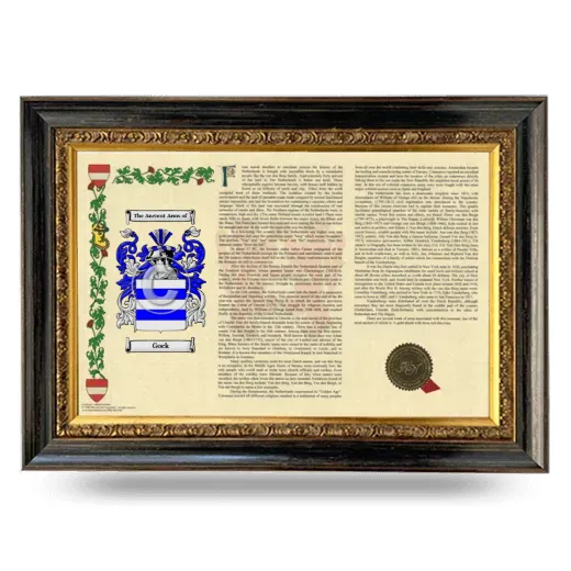 Gock Armorial Landscape Framed - Heirloom