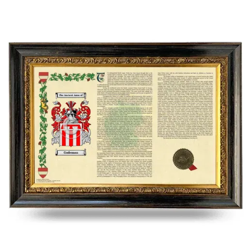 Godeman Armorial Landscape Framed - Heirloom
