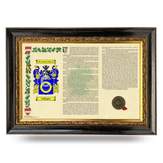 Godingen Armorial Landscape Framed - Heirloom