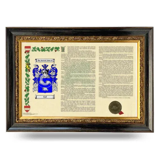 Gof Armorial Landscape Framed - Heirloom