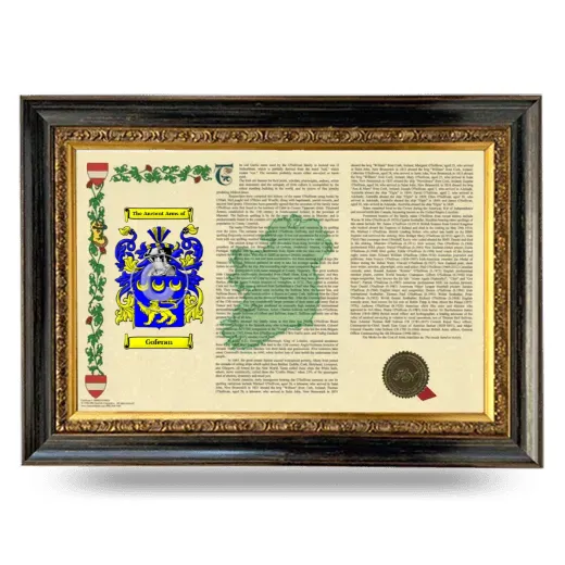 Goferan Armorial Landscape Framed - Heirloom