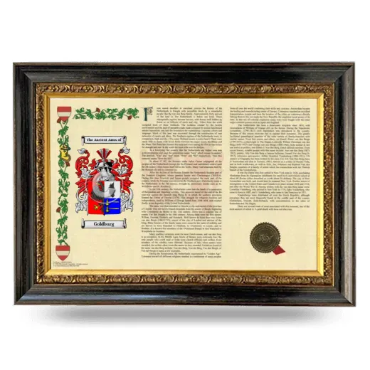 Goldburg Armorial Landscape Framed - Heirloom