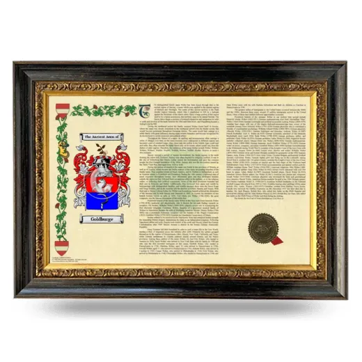 Goldburge Armorial Landscape Framed - Heirloom