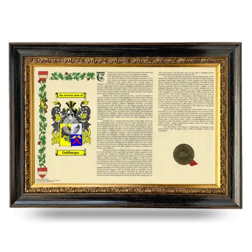 Goldburger Armorial Landscape Framed - Heirloom
