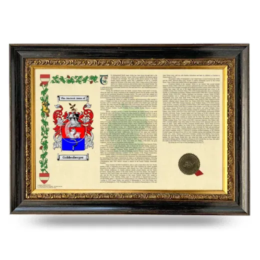 Goldenberger Armorial Landscape Framed - Heirloom
