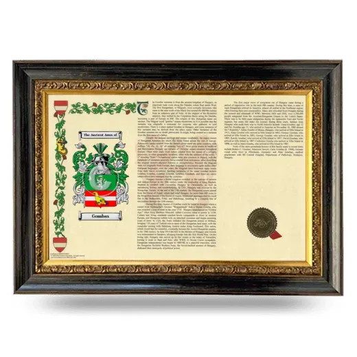 Gombas Armorial Landscape Framed - Heirloom