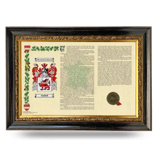 Gorbeil Armorial Landscape Framed - Heirloom
