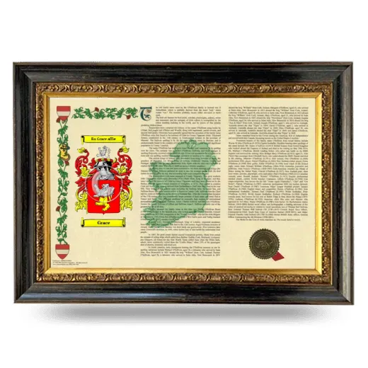 Grace Armorial Landscape Framed - Heirloom