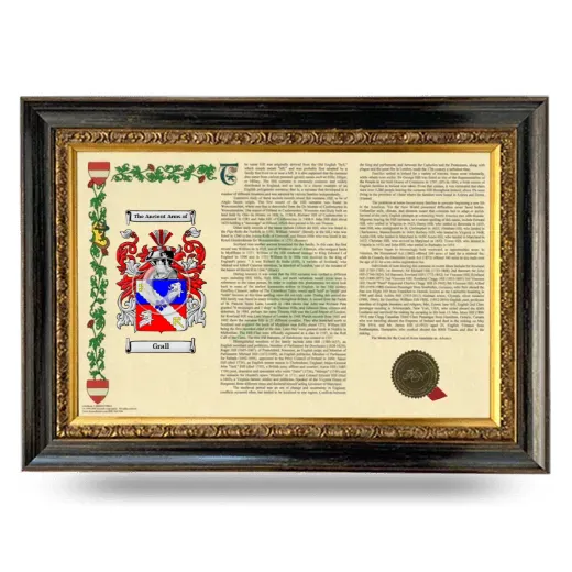 Grall Armorial Landscape Framed - Heirloom