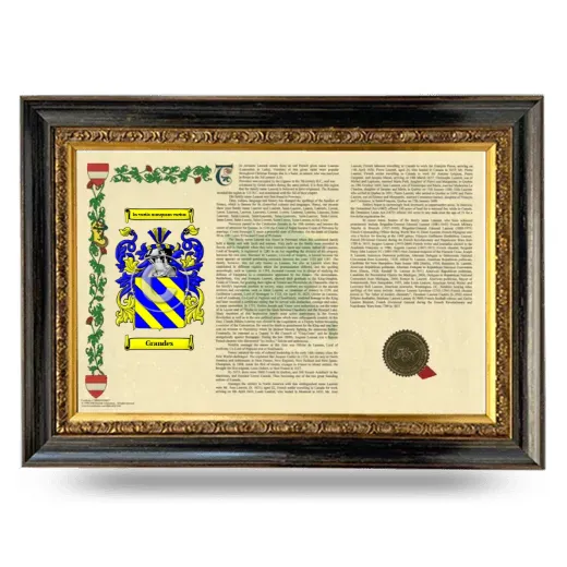 Grandes Armorial Landscape Framed - Heirloom