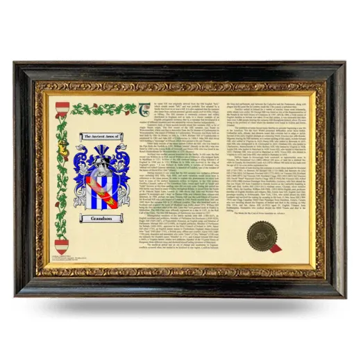 Grandson Armorial Landscape Framed - Heirloom