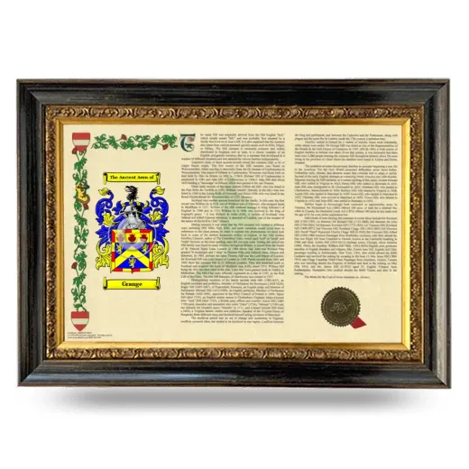 Grange Armorial Landscape Framed - Heirloom