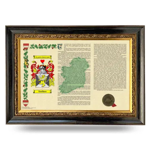 Gratham Armorial Landscape Framed - Heirloom