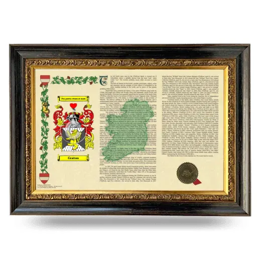 Graton Armorial Landscape Framed - Heirloom