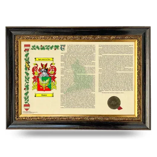 Grave Armorial Landscape Framed - Heirloom