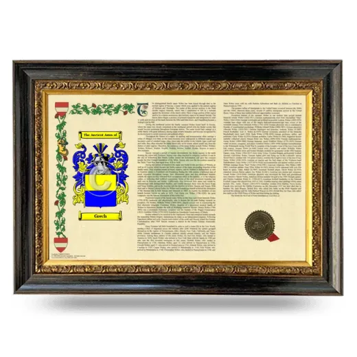 Grech Armorial Landscape Framed - Heirloom