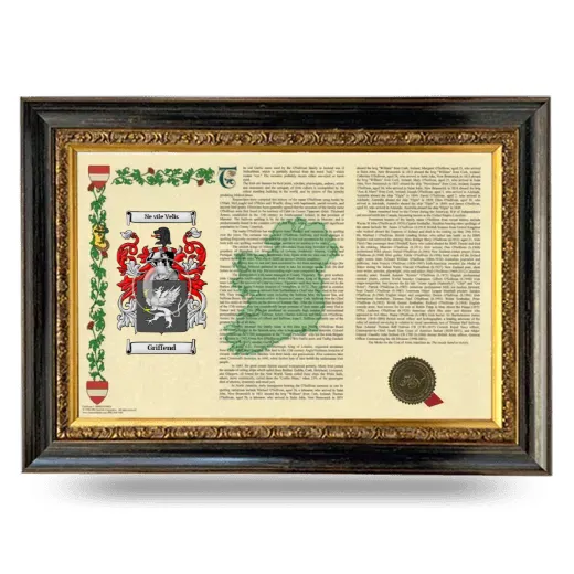 Griffend Armorial Landscape Framed - Heirloom