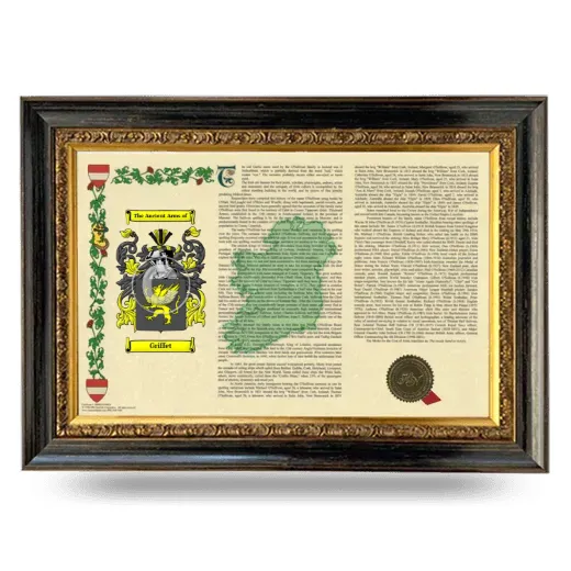 Griffet Armorial Landscape Framed - Heirloom