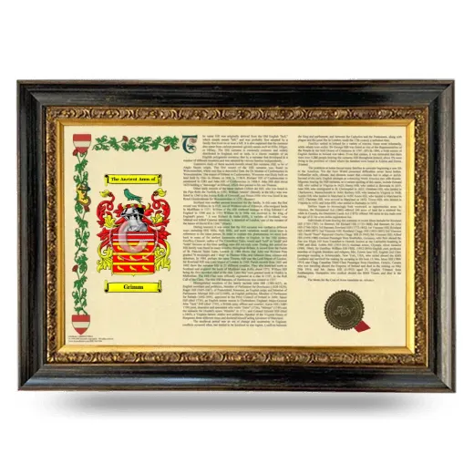 Grimm Armorial Landscape Framed - Heirloom