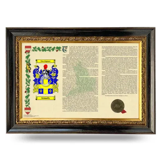 Grinndly Armorial Landscape Framed - Heirloom