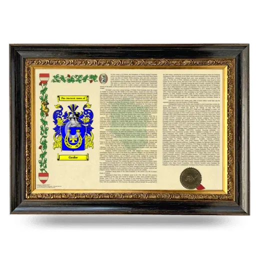 Grobe Armorial Landscape Framed - Heirloom