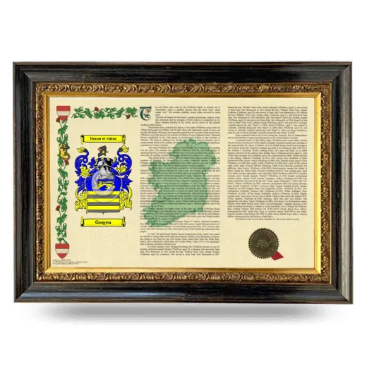 Grogen Armorial Landscape Framed - Heirloom