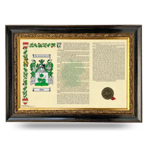 Gros Armorial Landscape Framed - Heirloom