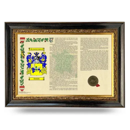 Grossin Armorial Landscape Framed - Heirloom