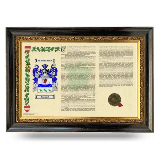 Grouard Armorial Landscape Framed - Heirloom