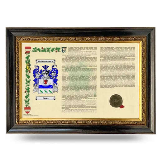 Grous Armorial Landscape Framed - Heirloom